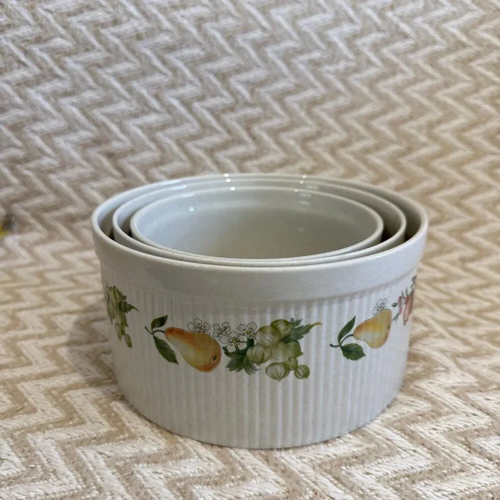 Quince by Wedgewood Set of 3 Stoneware Soufflé Dishes